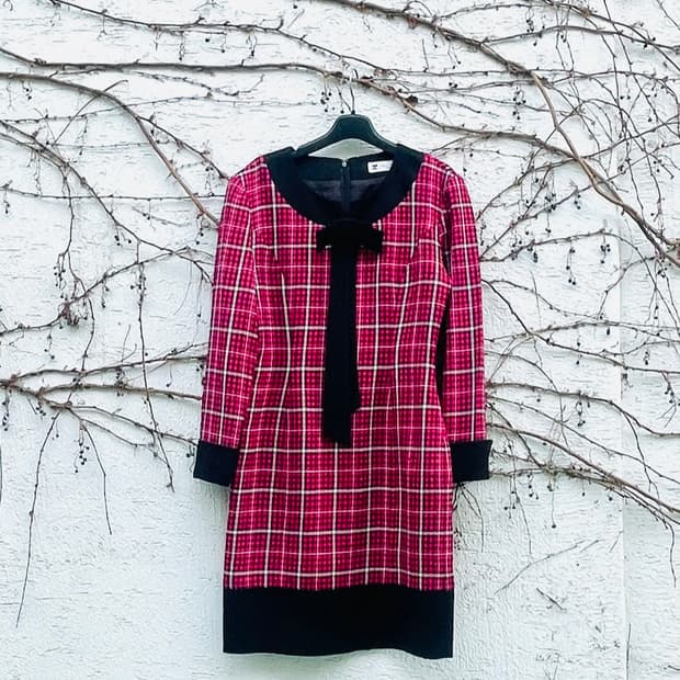 꾸레쥬 실크 원피스