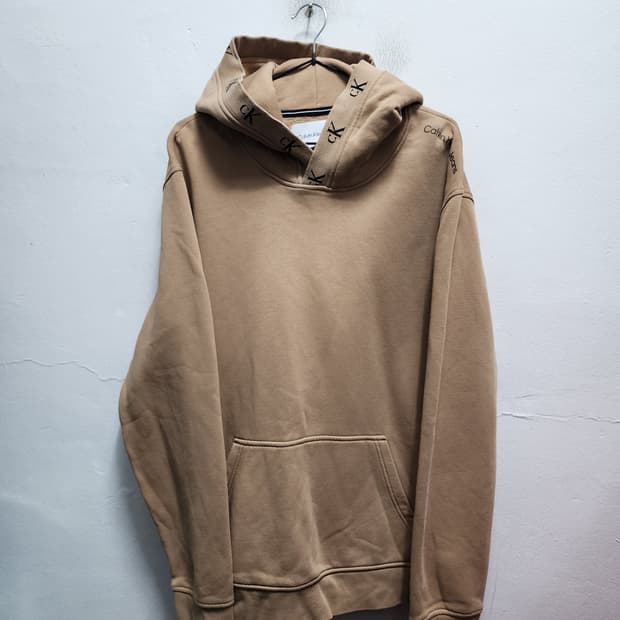 캘빈클라인 CK로고 레터링 후드티 