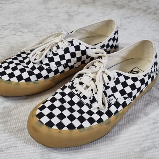 반스 어센틱 sf 체커보드 검솔 300