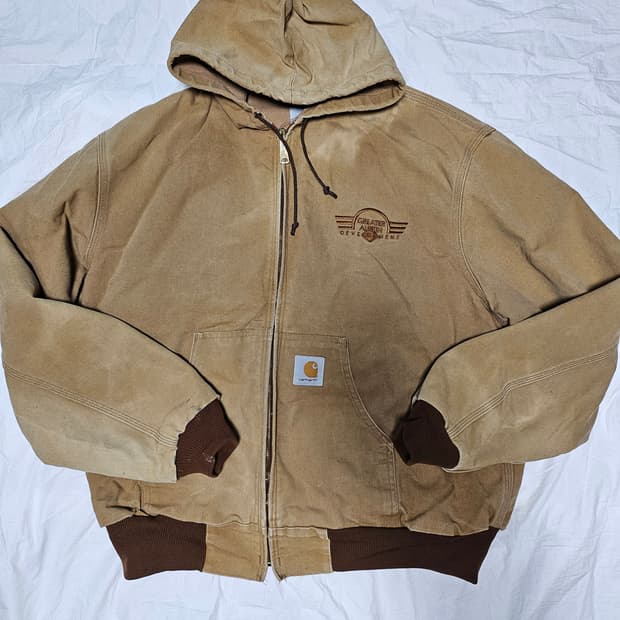 칼하트 j140 후드 자켓 된장색 L
