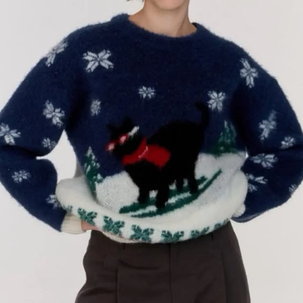 Sienne 시엔느 ski boy nero wool knit 네이비 니트