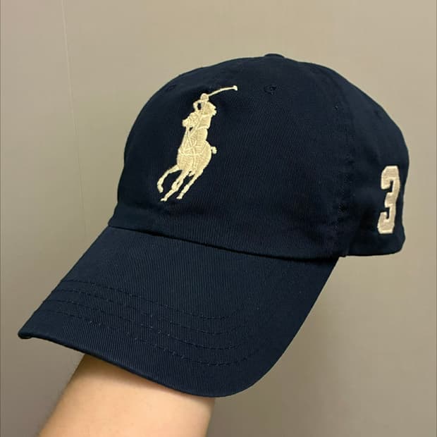 (F)POLO 폴로랄프로렌 코튼 빅포니 넘버3 베이스볼캡 모자