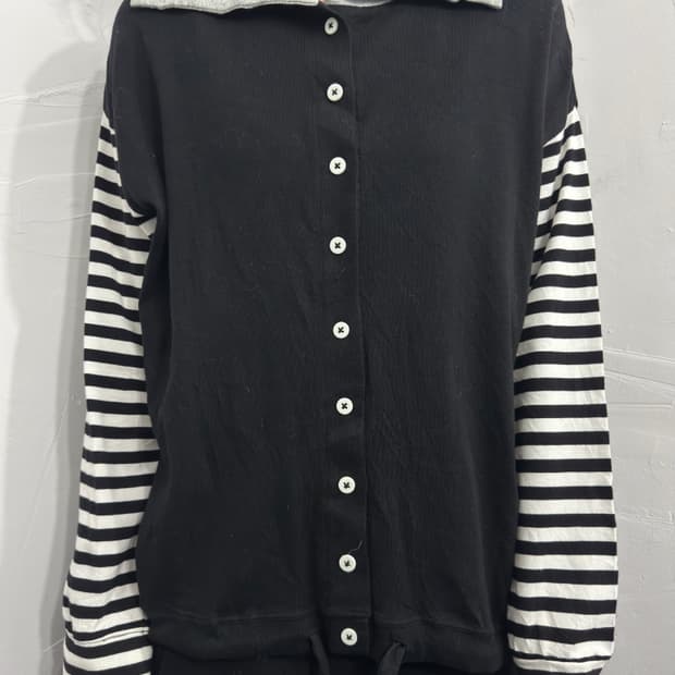 stripe point cardigan