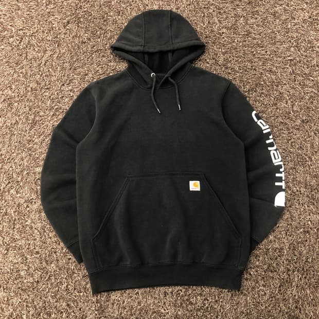 칼하트 레터링 로고 후드티