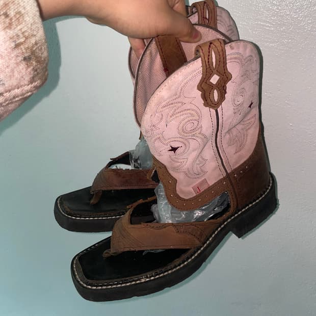 빈티지 웨스턴 샌들 부츠