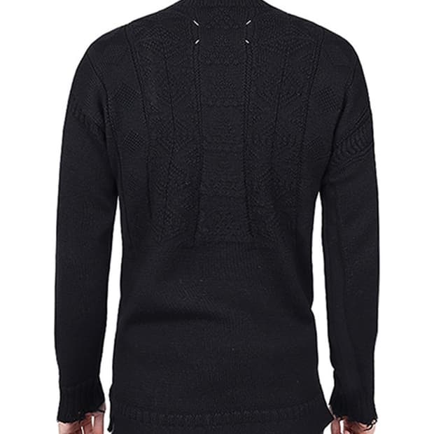 메종마르지엘라 하프 케이블 패턴 울 니트 xl팝니다