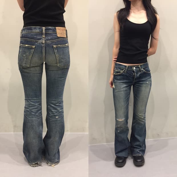 히스테릭 글래머 부츠컷 데님팬츠