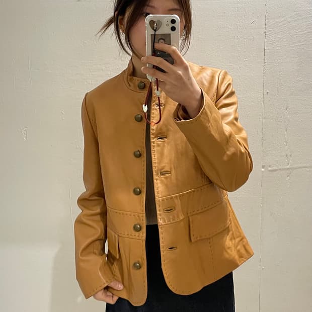 VTG leather stitch jacket