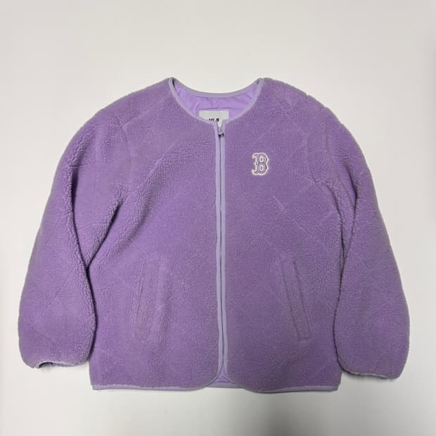 여성 MLB 키즈 플리스 뽀글이 자켓 라벤더 155 S