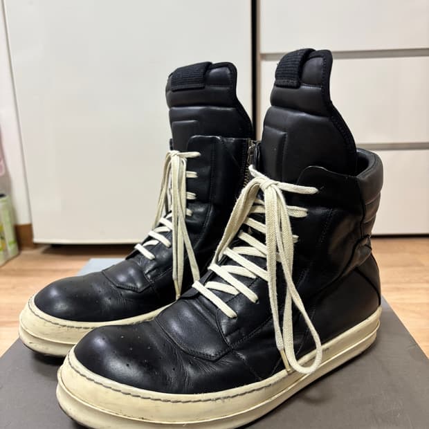 [41.5] 릭오웬스 지오바스켓 검검흰