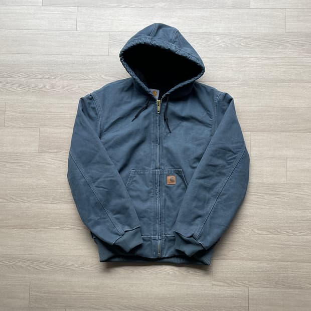 칼하트 j130 STM 스톰블루그레이 액티브 자켓 샌드스톤