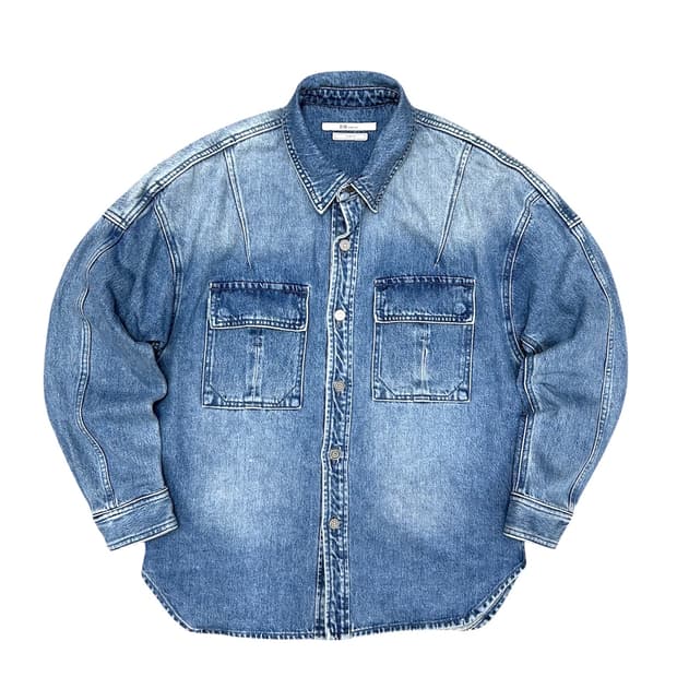 지오송지오 오버핏 절개 데님자켓(95)