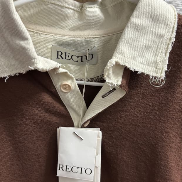 렉토 빈티지 브라운 크롭 티셔츠