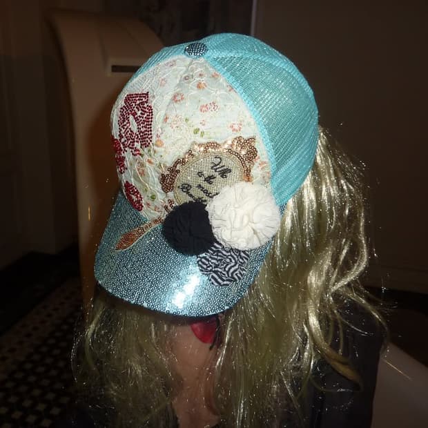 GIRLY Spangle Cap(Blue)