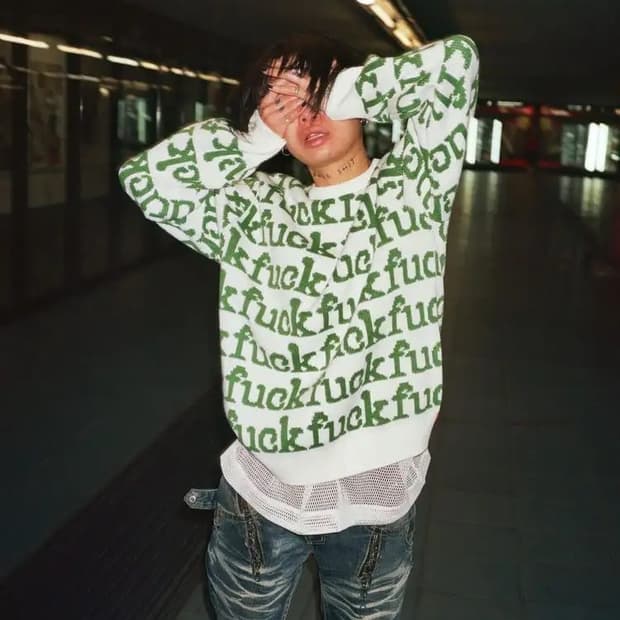 슈프림 니트 스웨터 Supreme Fuck Sweater White