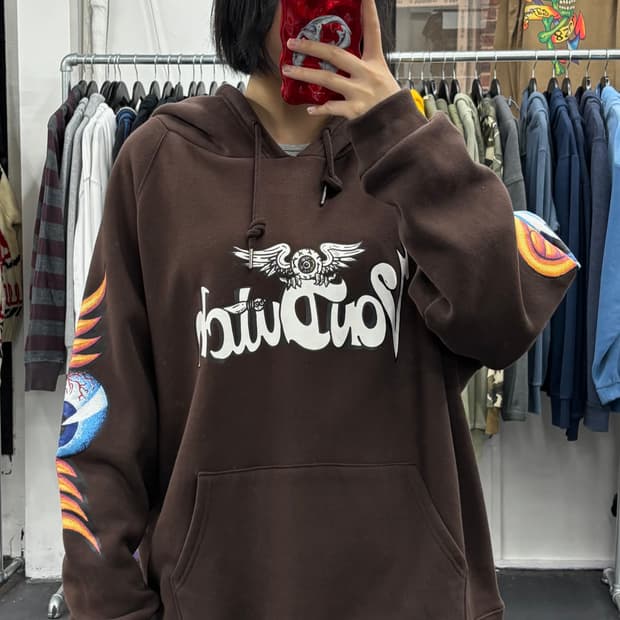 본더치 아이볼 로고 오버핏 후드티