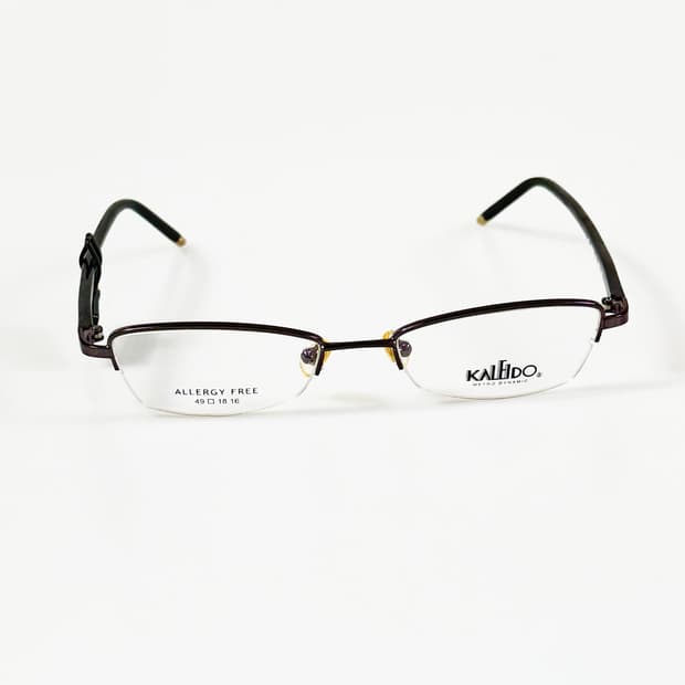 90s KALEIDO 반무테 스퀘어 메탈 프레임 빈티지 안경