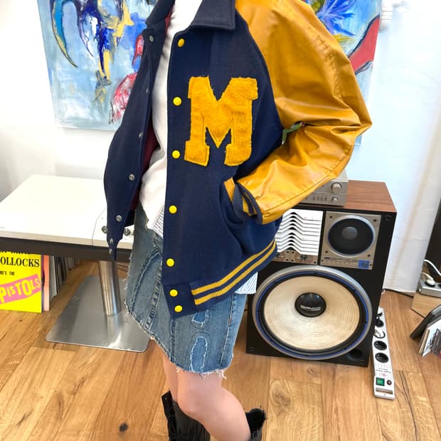 [L] 70s 빈티지 바시티 자켓