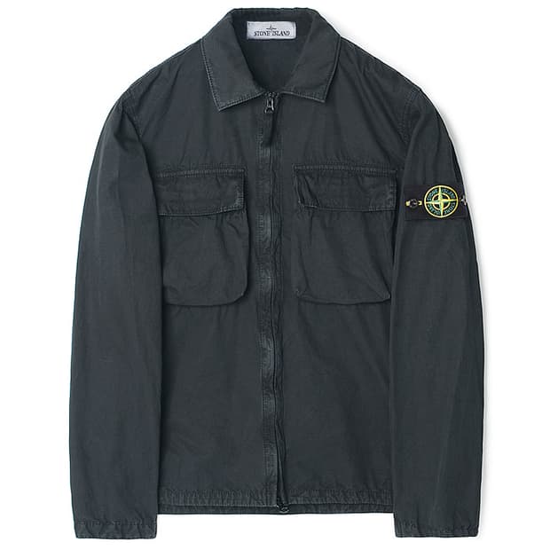 22ss 스톤 아일랜드 올드이펙트 오버셔츠 스틸 그레이 L