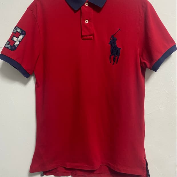 폴로 랄프로렌 레드 네이비 빅포니 S