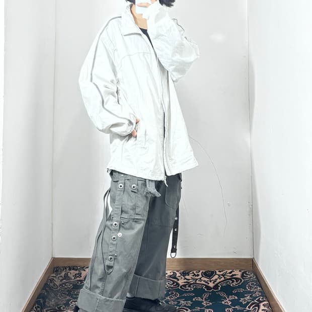 챔피온 화이트 바람막이 상품이미지1