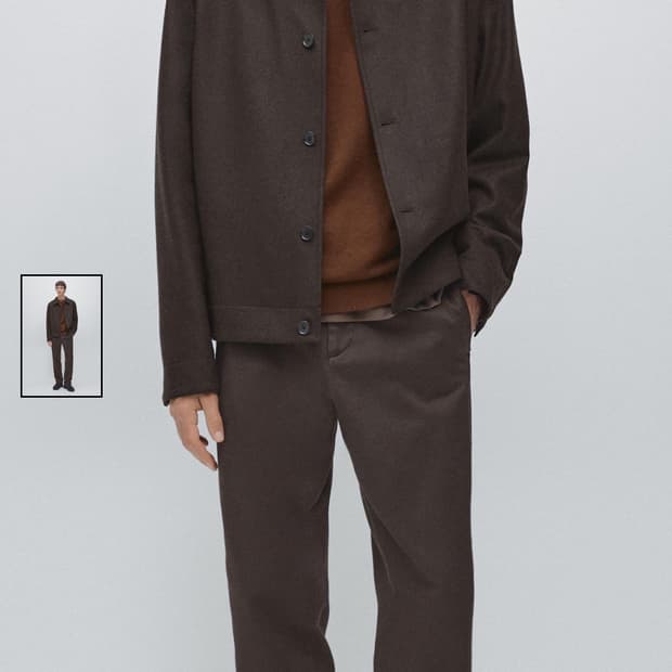 [새상품] 마시모두띠 토탈 룩 울 블렌드 자켓 브라운