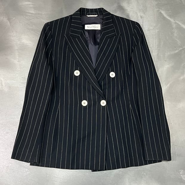  막스마라 스트라이프 더블 블레이저 y16074