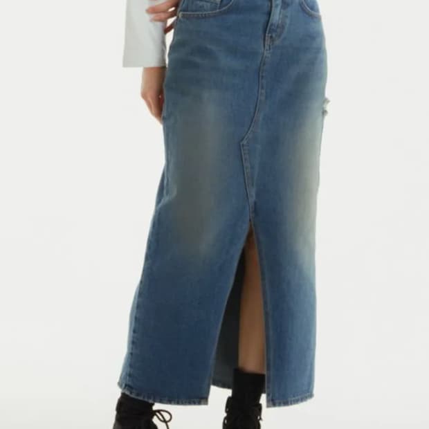 무신사 언노운 플라넷 데님 롱스커트(s)