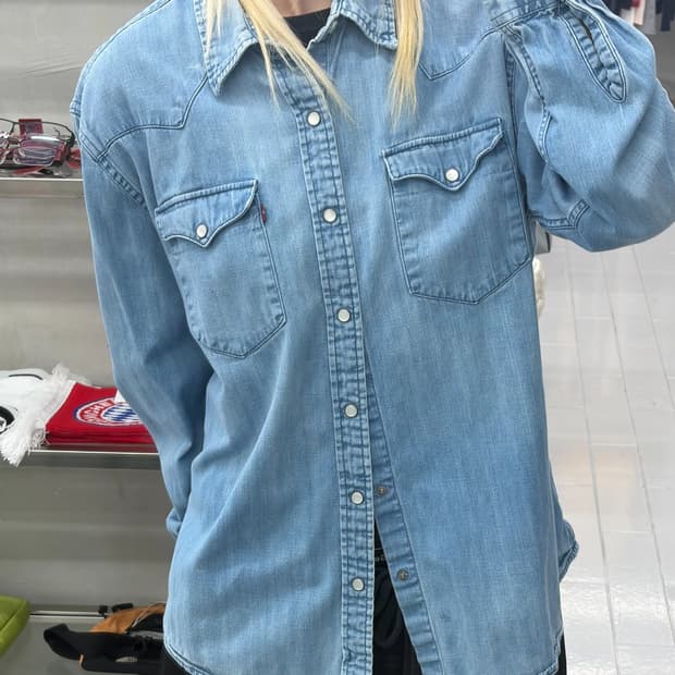 리바이스 바스토우 웨스턴 데님 셔츠 