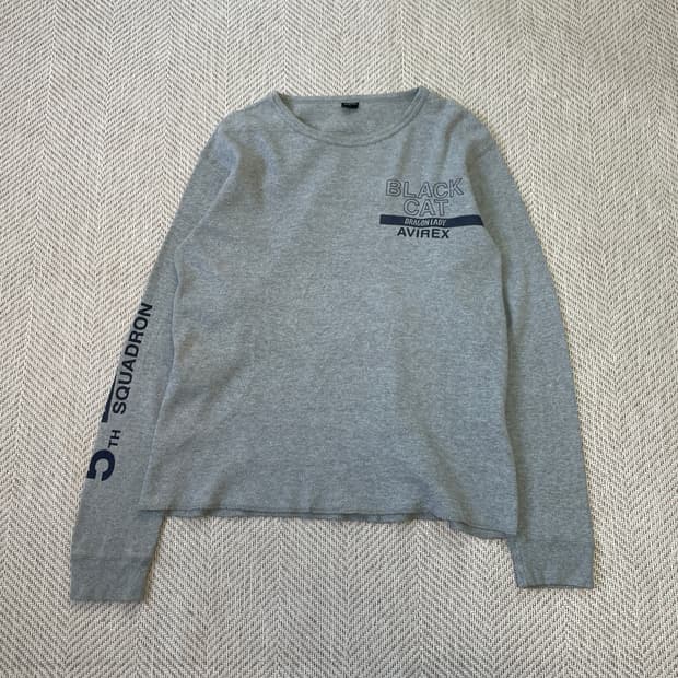 Avirex 아비렉스 와플 롱슬리브 