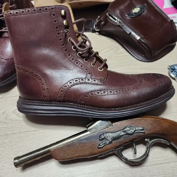 (새상품)COLE HAAN 브로그 윙팁 부츠 워커 서비스 구두 루나 콜한
