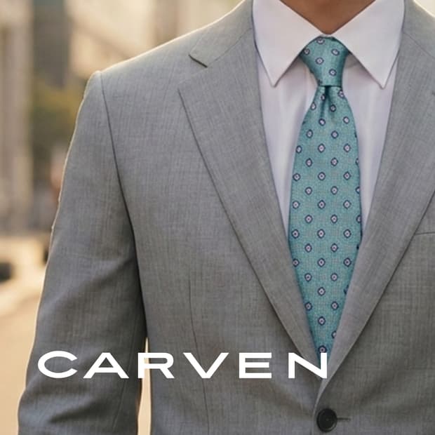 CARVEN 까르뱅 넥타이 하늘색 패턴 A+등급 K2488