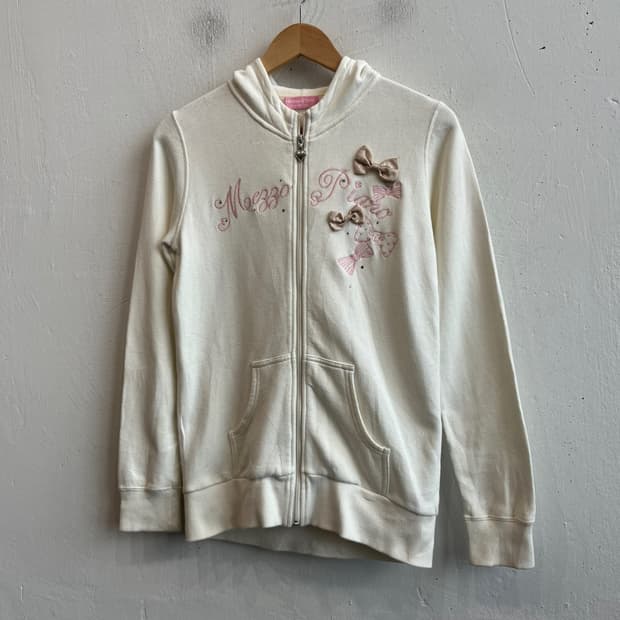 메조피아노 리본 후드집업 