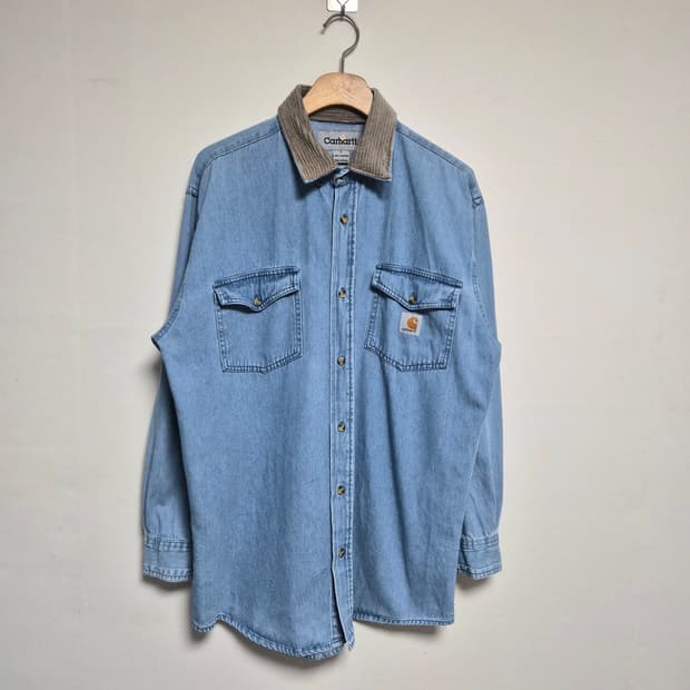 칼하트Carhartt 카라 배색 데님 셔츠 L사이즈 - S268