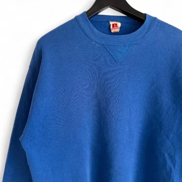 80s usa 러셀 맨투맨 블루 