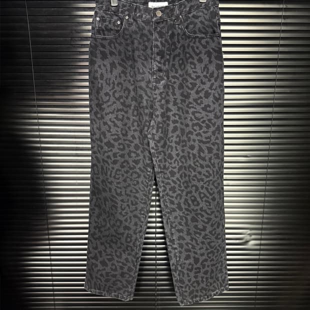 BGRN 레오파드 호피 고스 펑크 락 시크 갸루 로리걸 벌룬 와이드 팬츠