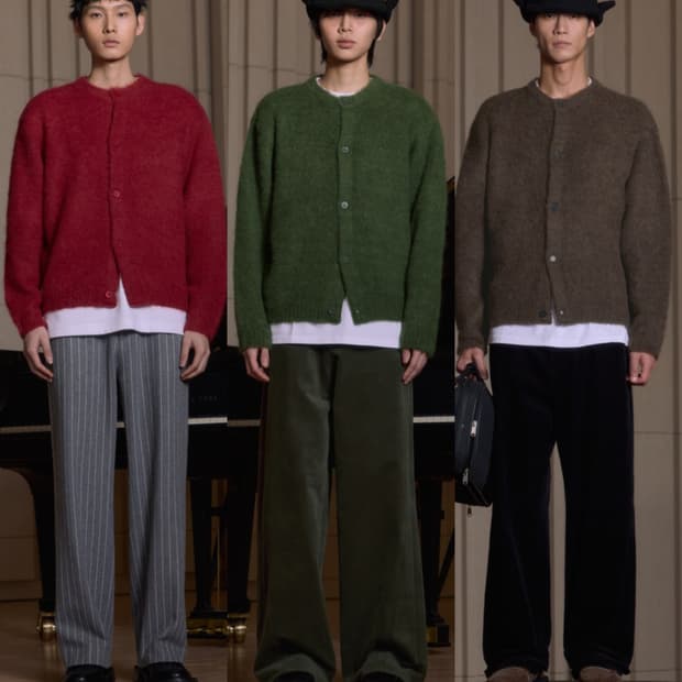 [M, L] [구매중] STU 모헤어 가디건 레드, 그린, 브라운