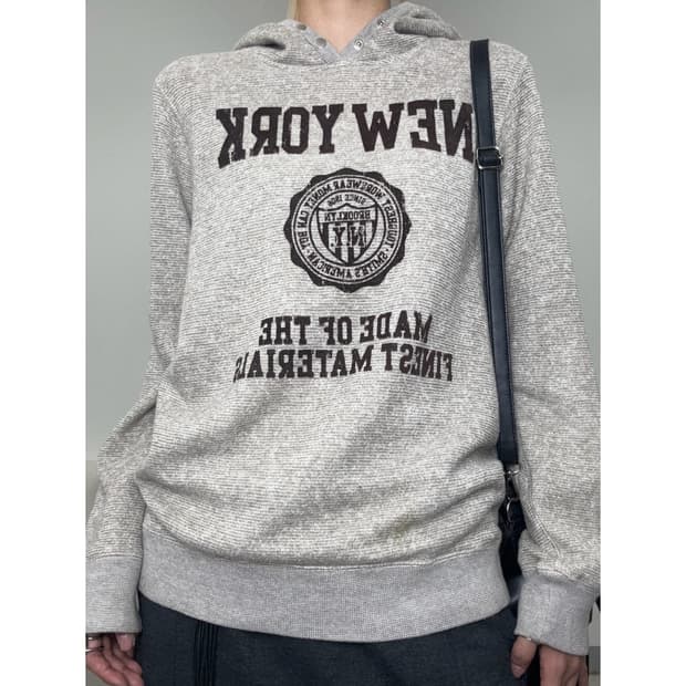 빈티지 y2k 브라운 후드티