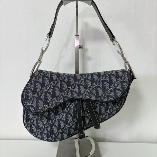 디올 오블리크 새들백 은장 빈티지