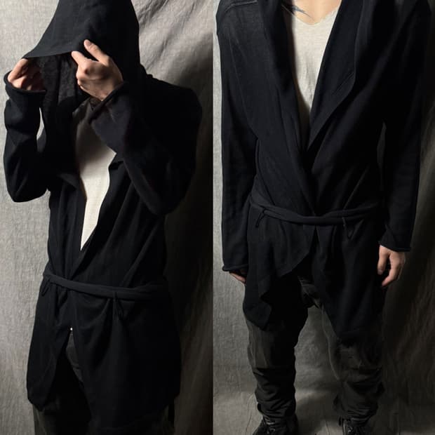 Y’s Hooded Knit Cardigan