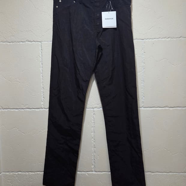 강혁 WSG 에어백 슬림핏 트라우저 레드프린트 XL