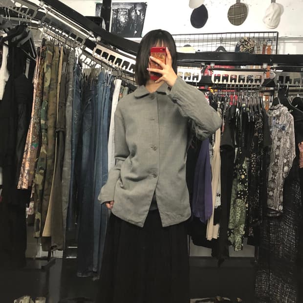 Hai 그레이 셔츠 자켓