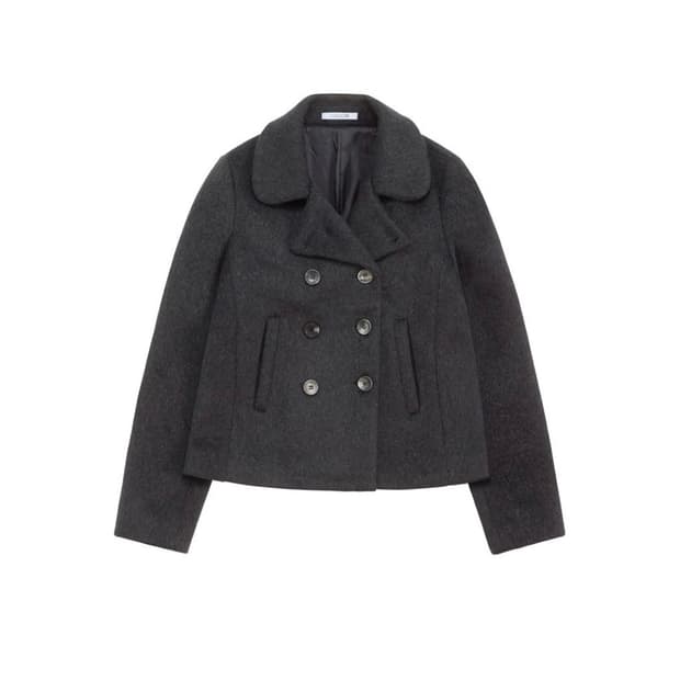 콜로신스 Airy Wool Short Coat Dark Charcoal