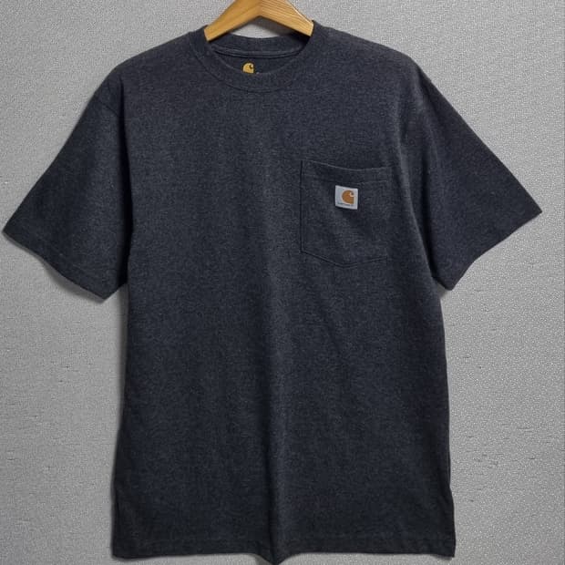 S ) 칼하트 오리지널핏 다크그레이 포켓 반팔티