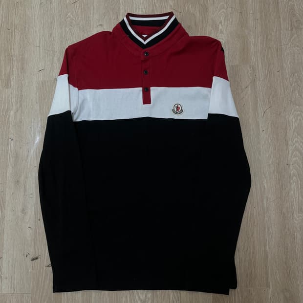 몽클레어 삼단 배색 요꼬 긴팔 카라티 3