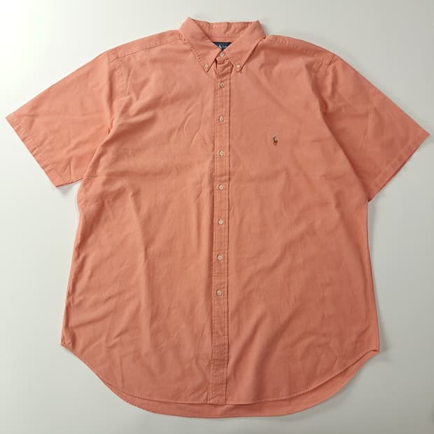 CK313 2XLT 폴로 00s 멀티포니 오렌지피치 반팔 셔츠 남방