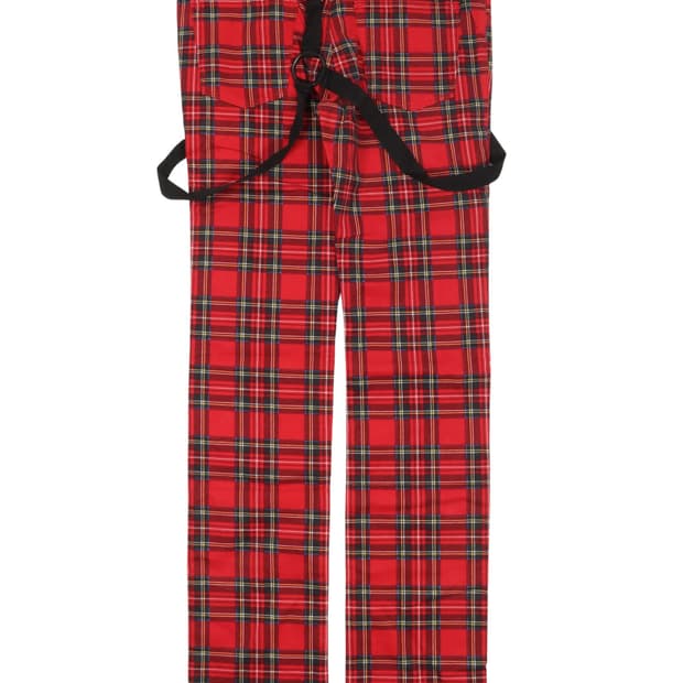 넘버나인 아카이브 본디지 플레이드 체크바지