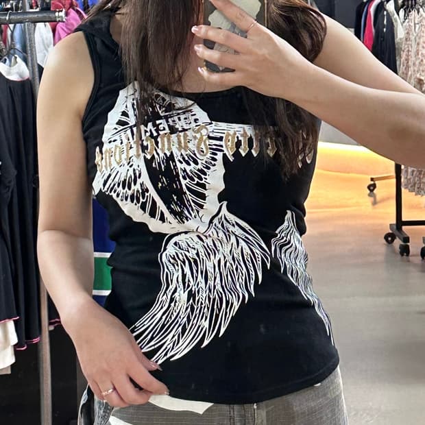 y2k 민소매후드 슬리브