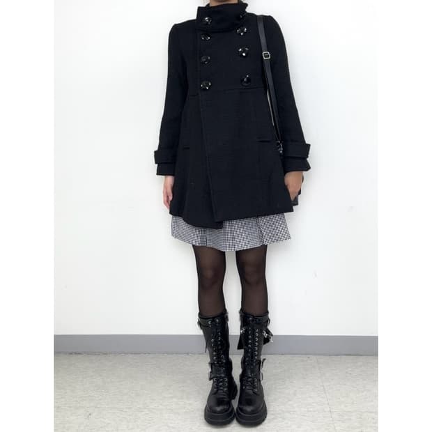 빈티지 체크 스커트