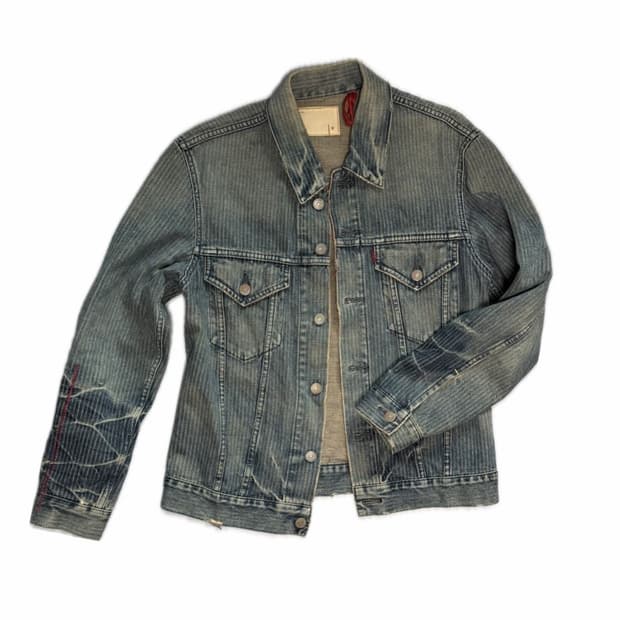 리바이스 레드룹 3세대 히코리 데님자켓 워싱